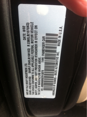 2003 Subaru Outback Anniv