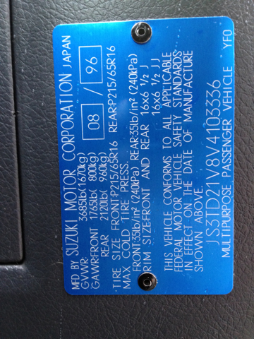 1997 Suzuki Sidekick SLT 25