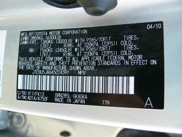 2010 Toyota 4Runner 3.2 Quattro Navigation