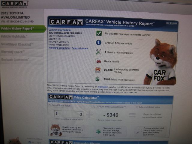 2012 Toyota Avalon SLT 25