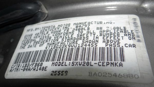 1997 Toyota Camry SEL Sport Utility 4D