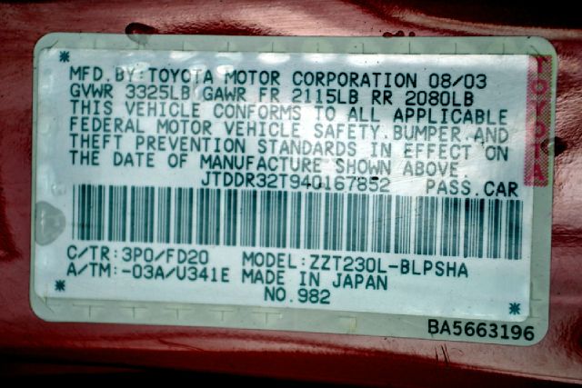 2004 Toyota Celica Passion