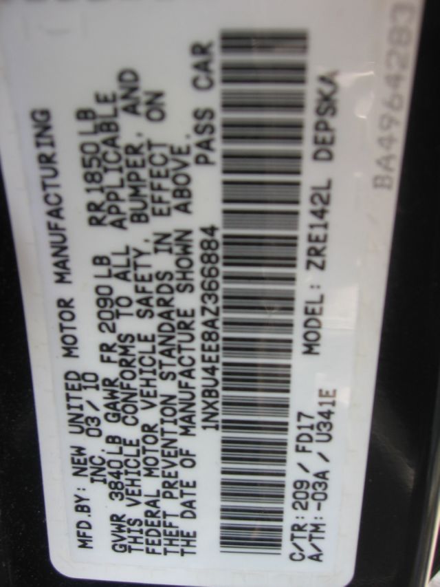 2010 Toyota Corolla Supercab Flareside XL