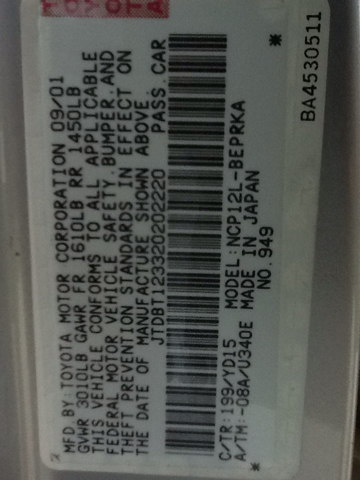 2002 Toyota Echo FX4 Crew Cab