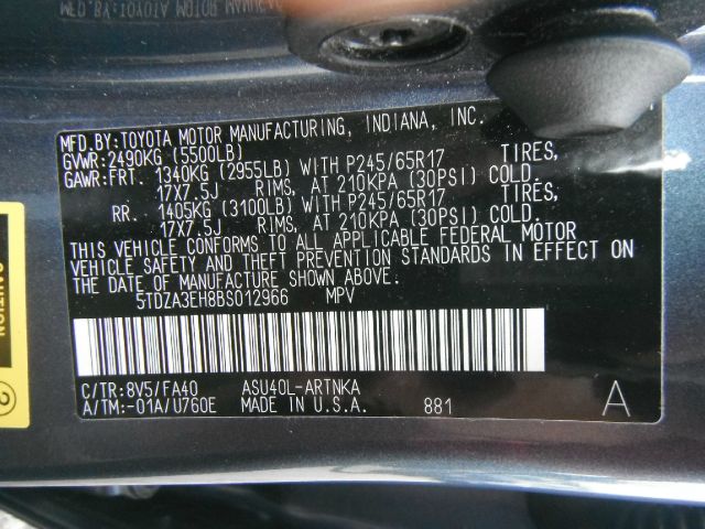 2011 Toyota Highlander 4X4 QUAD CAB GAS SLT