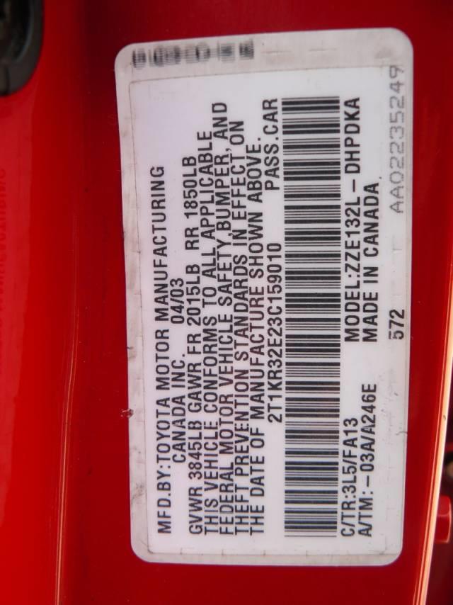 2003 Toyota Matrix Sport TECH PKG