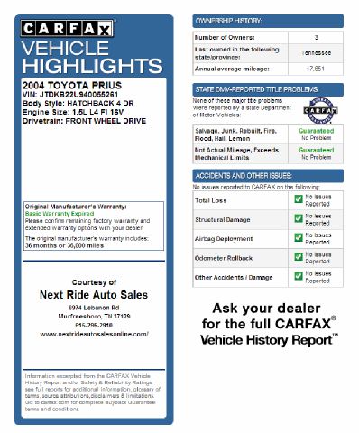 2004 Toyota Prius Graphite