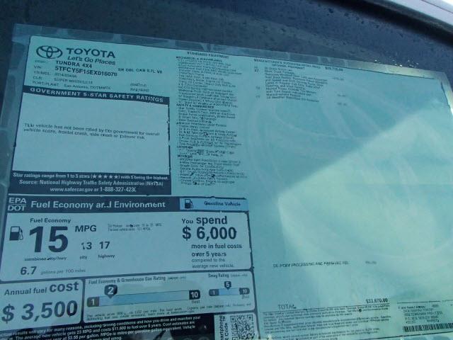 2014 Toyota Tundra 4DR SDN GLS AT PZEV