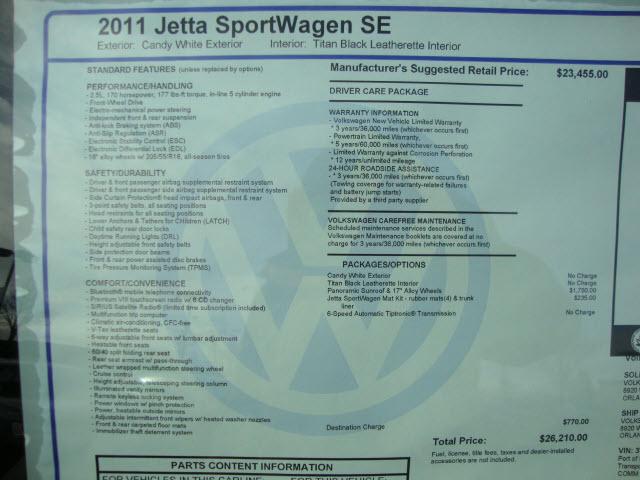 2011 Volkswagen Jetta SE