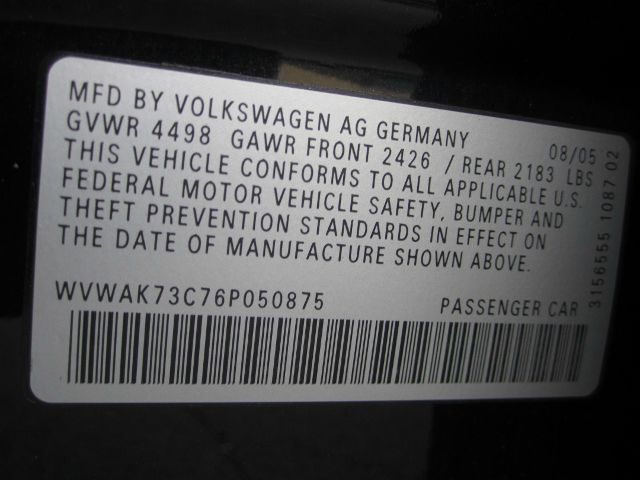 2006 Volkswagen Passat 4DR SDN LE V6 AT