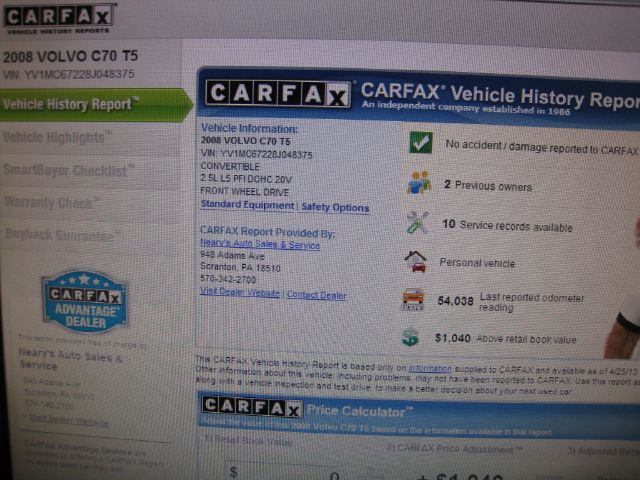 2008 Volvo C70 4X4 ED. Bauer EL